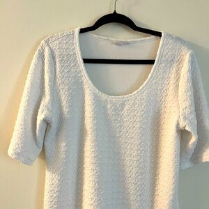 Gap New XL White Ribbed Top